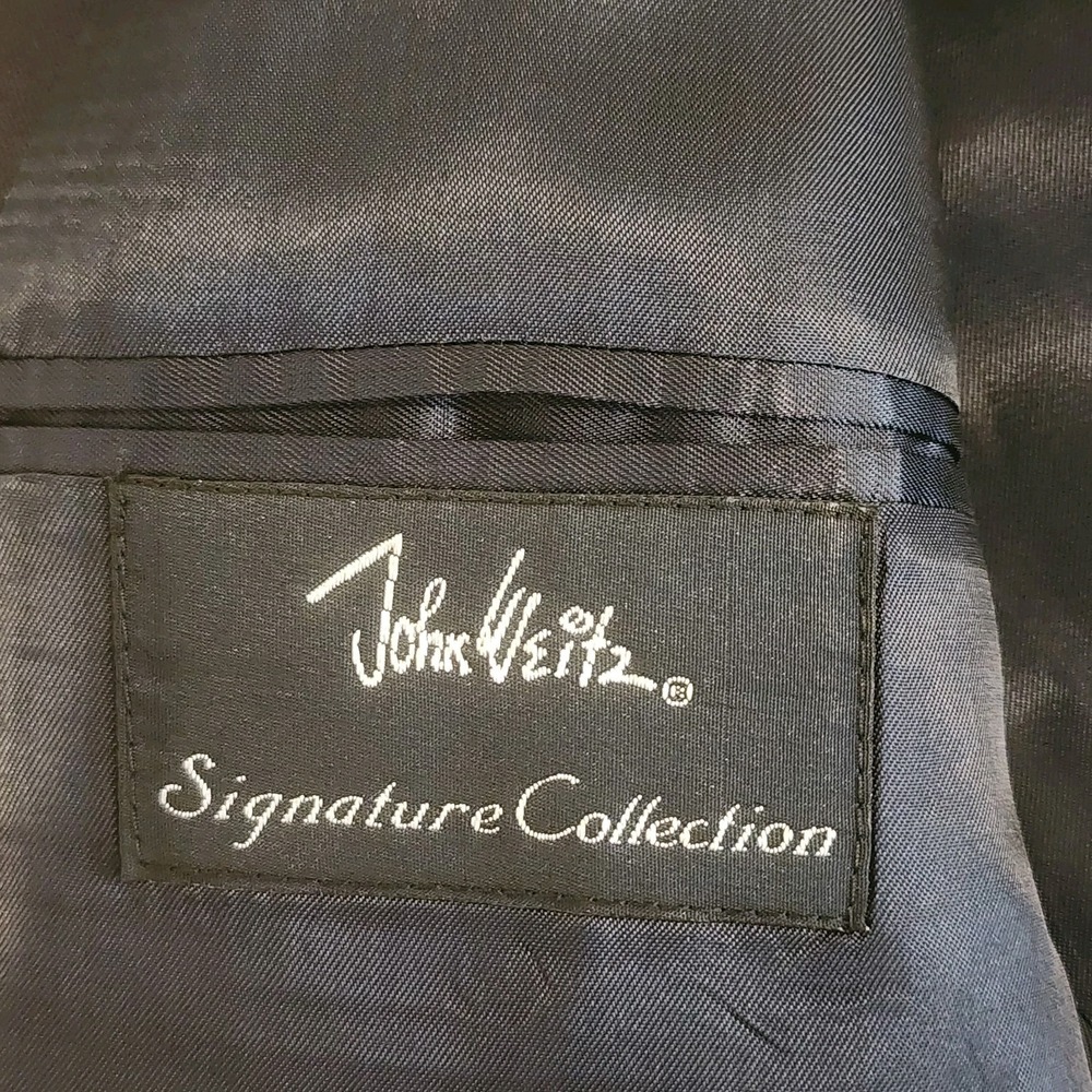 John Weitz Sport Coat Mens 42L Navy Wool Gold Buttons‎ Classic Career Preppy NEW - Picture 14 of 16